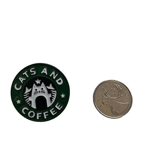 🆕 A Cats and Coffee Pin - Picture 2 of 3